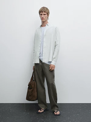 100% linen regular fit shirt
