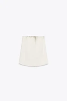 STRAPLESS SATIN EFFECT TOP