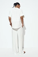 WIDE LEG ELASTIC WAIST PANTS