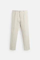 PANTALON 100 % LIN PLIS