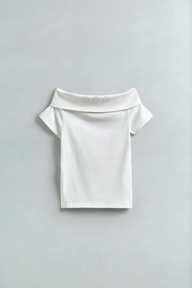 T-SHIRT CLOUS OFF SHOULDER