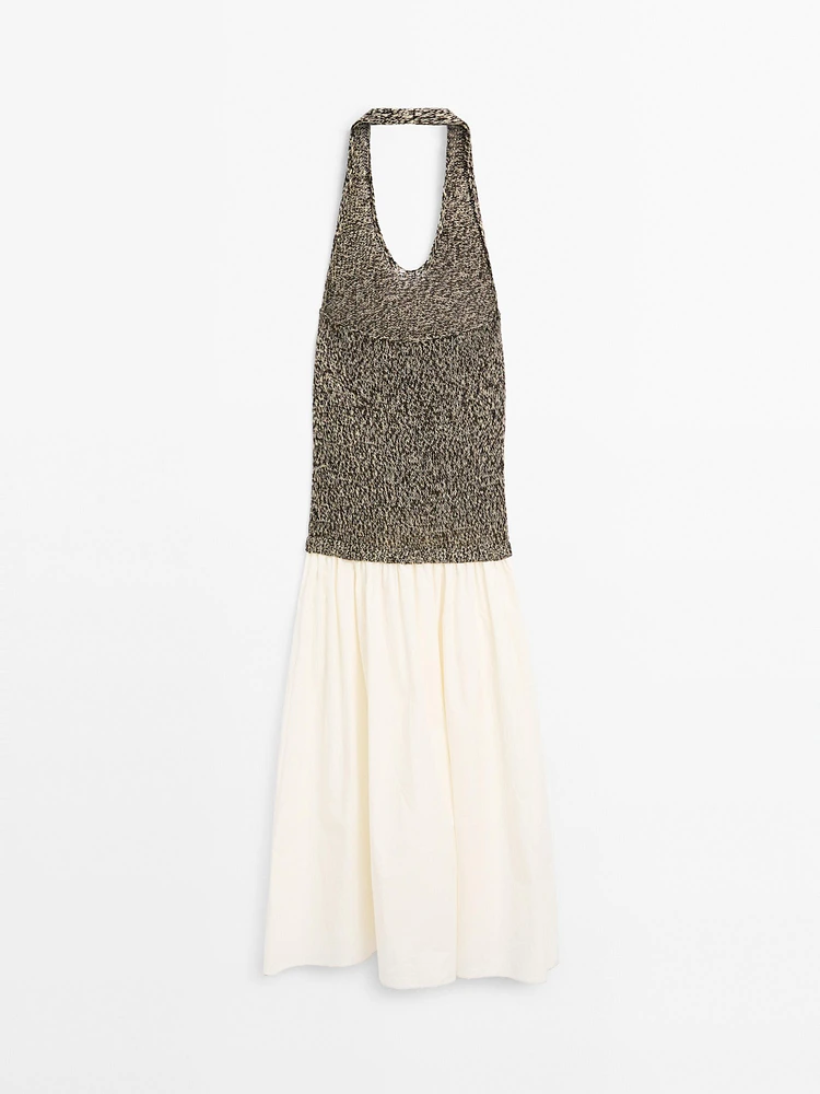 Contrast long dress - Studio