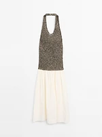 Contrast long dress - Studio