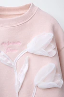 ORGANZA TULIP SWEATSHIRT