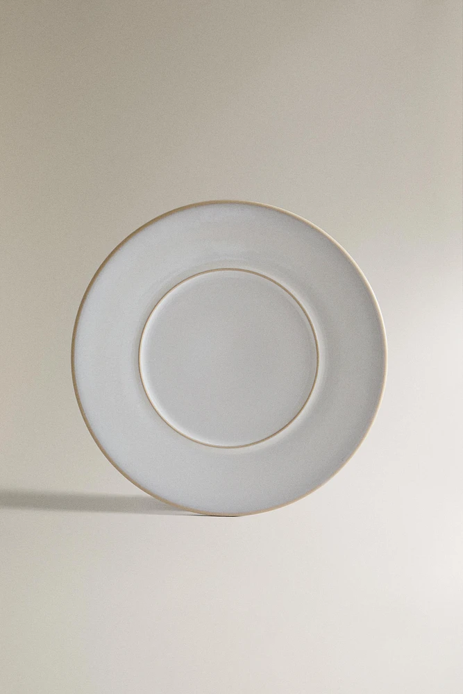 ECRU RIM DINNER PLATE