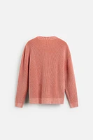 RIBBED WASHED SWEATER