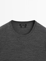 100% merino wool knit sweater