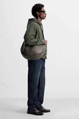 CRACKLED LEATHER BAG