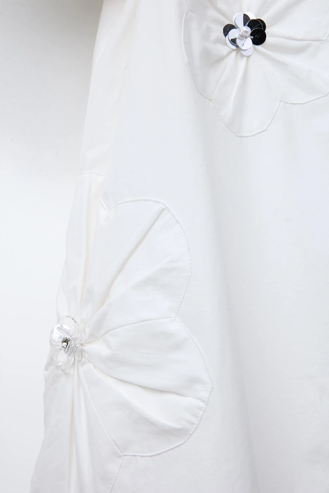 FLORAL POPLIN DRESS