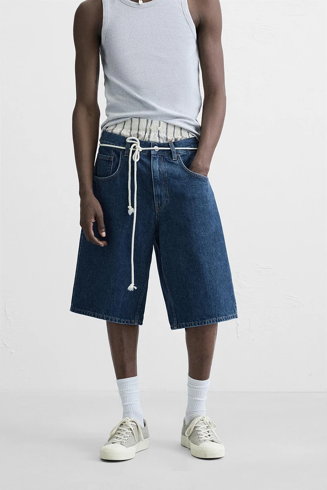 BERMUDA EN DENIM BAGGY FIT