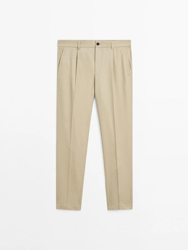 Relaxed-fit trousers with dart detail
