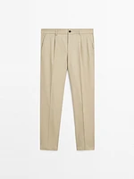 Relaxed-fit trousers with dart detail
