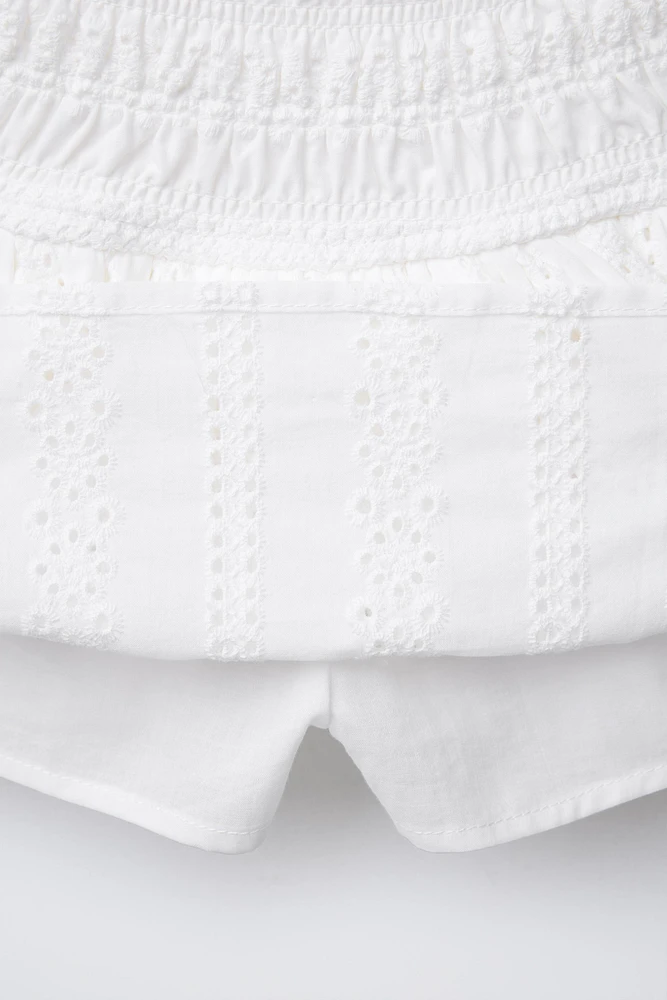 JUPE-SHORT SCHIFFLY À VOLANTS