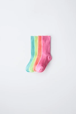 FOUR-PACK OF NEON SOCKS