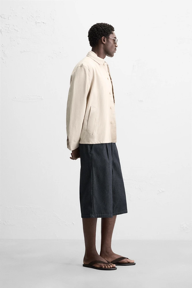 TEXTURED WEAVE OVERSHIRT