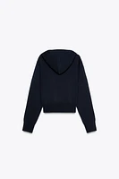 PLAIN HOODED CARDIGAN