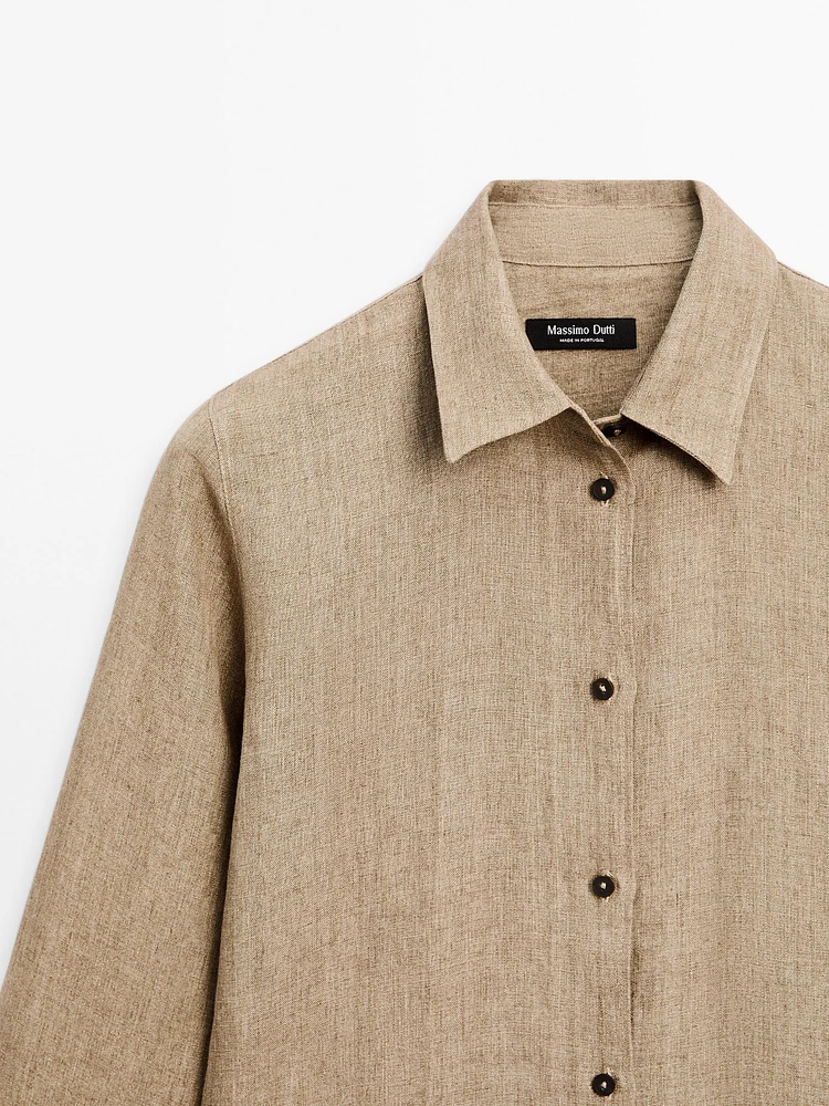 100% linen chambray shirt