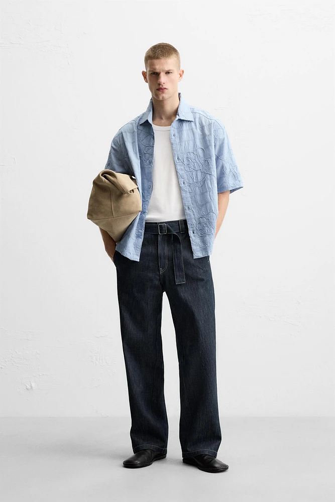 JEAN STRAIGHT FIT À CEINTURE