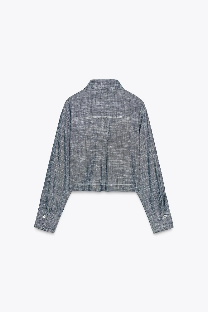 CHEMISE COURTE À POCHES