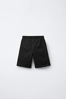 WASHED-EFFECT PLUSH SHORTS