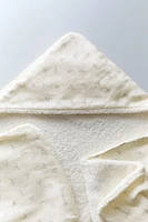 SERVIETTE DE BAIN CAPUCHE BÉBÉ MINIFLEUR