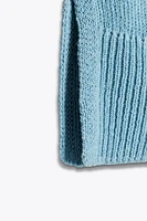 BELTED KNIT LONG TOP