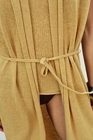 GILET LONG EN MAILLE AVEC LIN