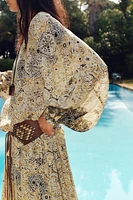 METALLIC THREAD PRINT BLOUSE