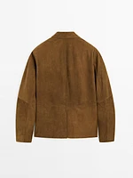 100% nubuck leather blazer