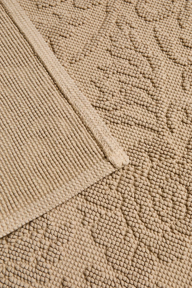 FLORAL JACQUARD BATH MAT