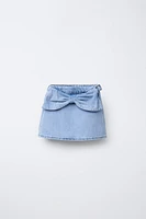 JUPE EN DENIM À LACET