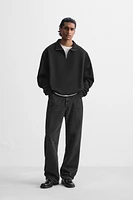 BASIC QUARTER-ZIP SWEATSHIRT