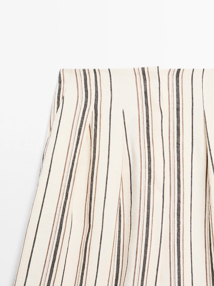 Striped flowing trousers with darts - Studio