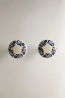 SET OF CERAMIC FLOWER KNOBS (SET 2