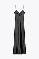 SATIN LONG DRESS