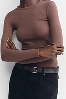 LONG SLEEVE COTTON MODAL T-SHIRT