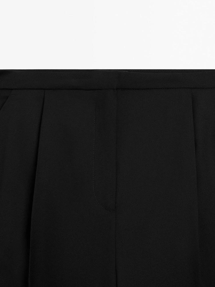 100% wool trousers with thin waistband