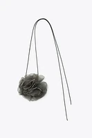 FABRIC FLOWER NECKLACE