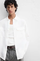 100% LINEN OVERSHIRT