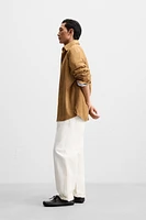 REGULAR FIT SUEDE SHIRT