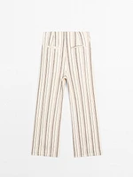 Striped flowing trousers with darts - Studio