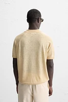POLO EN MAILLE 100 % LIN