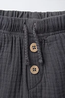 TEXTURED STRAIGHT COMBINATION PANTS