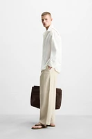 TEXTURED WEAVE SHIRT WITH PIPING