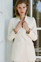 DOUBLE BREASTED LONG BLAZER