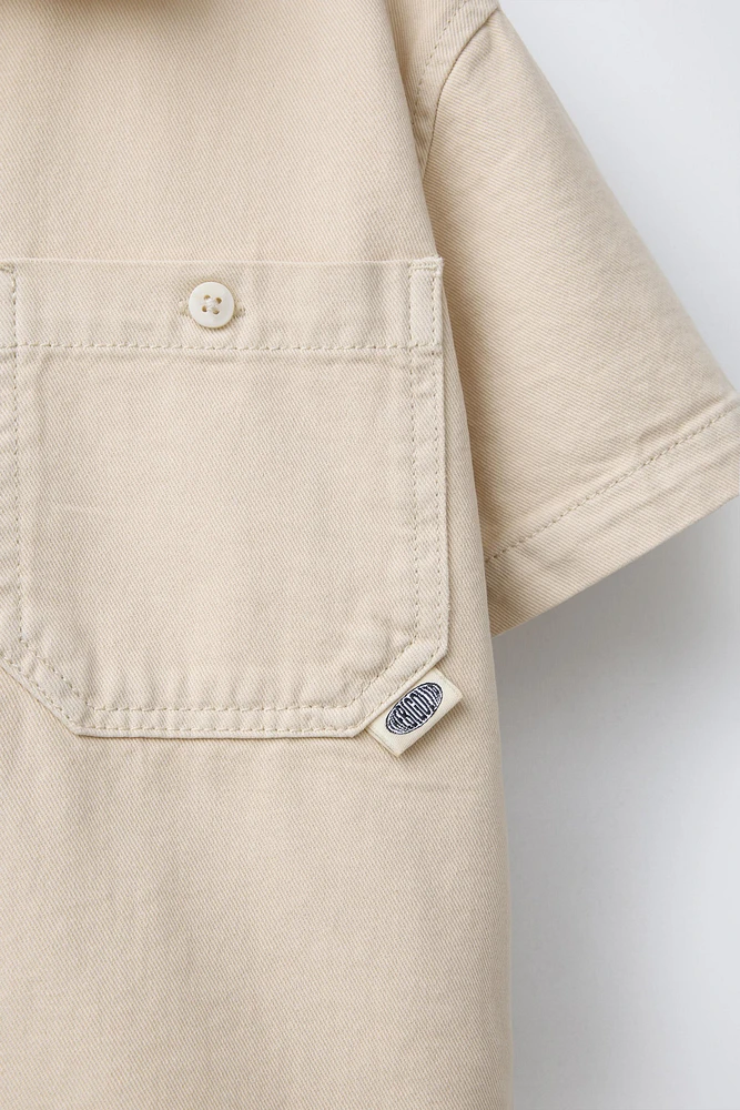 CHEMISE EN SERGE AVEC POCHES