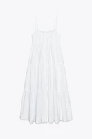 POPLIN PANEL MIDI DRESS