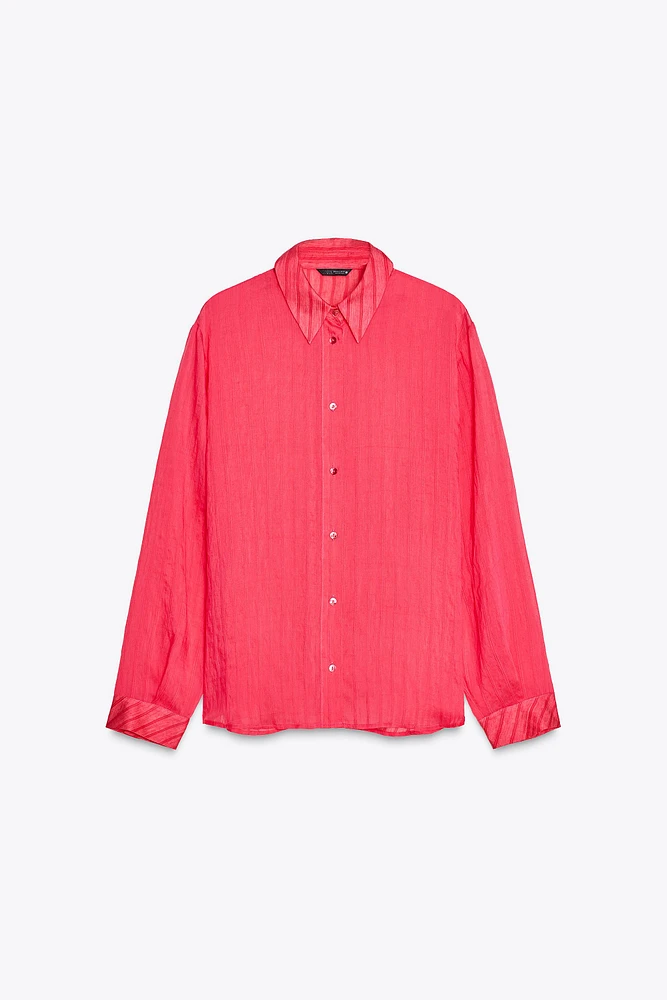 CHEMISE À RAYURES TISSÉE