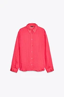 CHEMISE À RAYURES TISSÉE