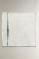 LOT SERVIETTES DE TABLE COTON FRISES MULTICOLORES